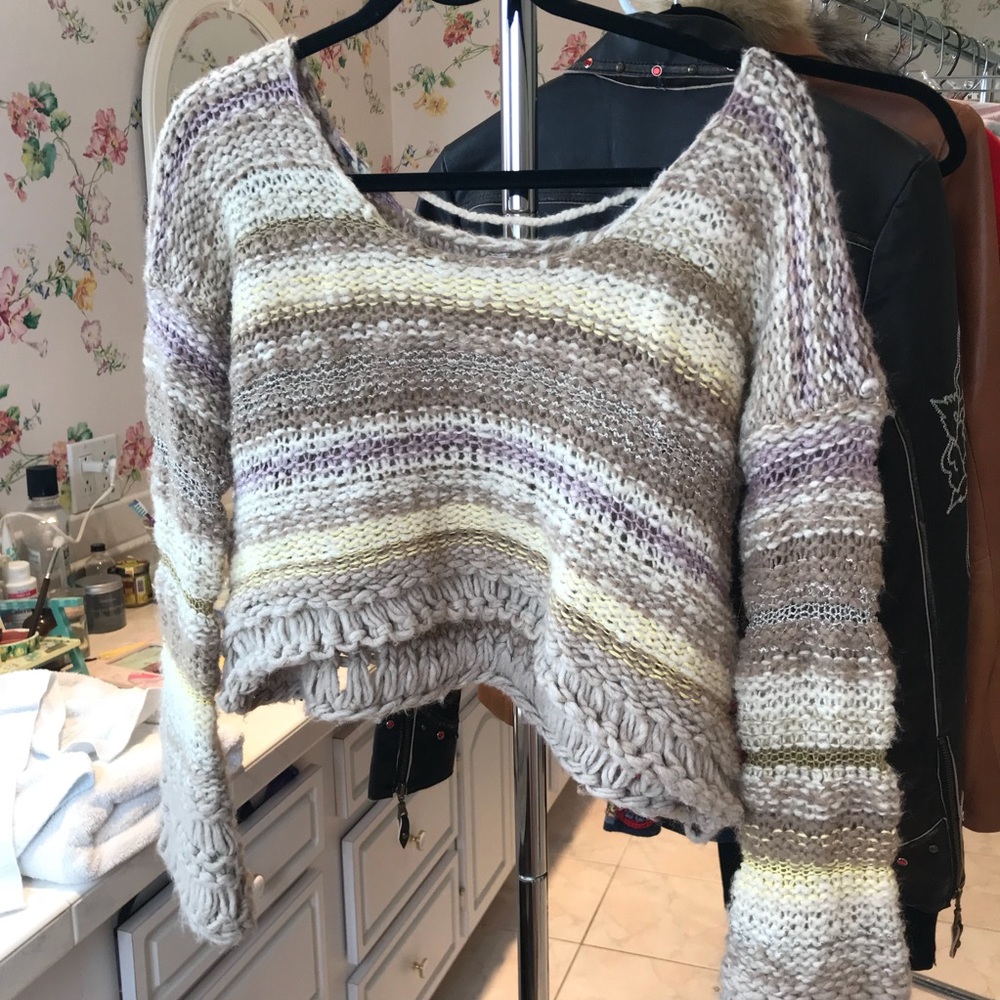 Free People Cropped Sweater